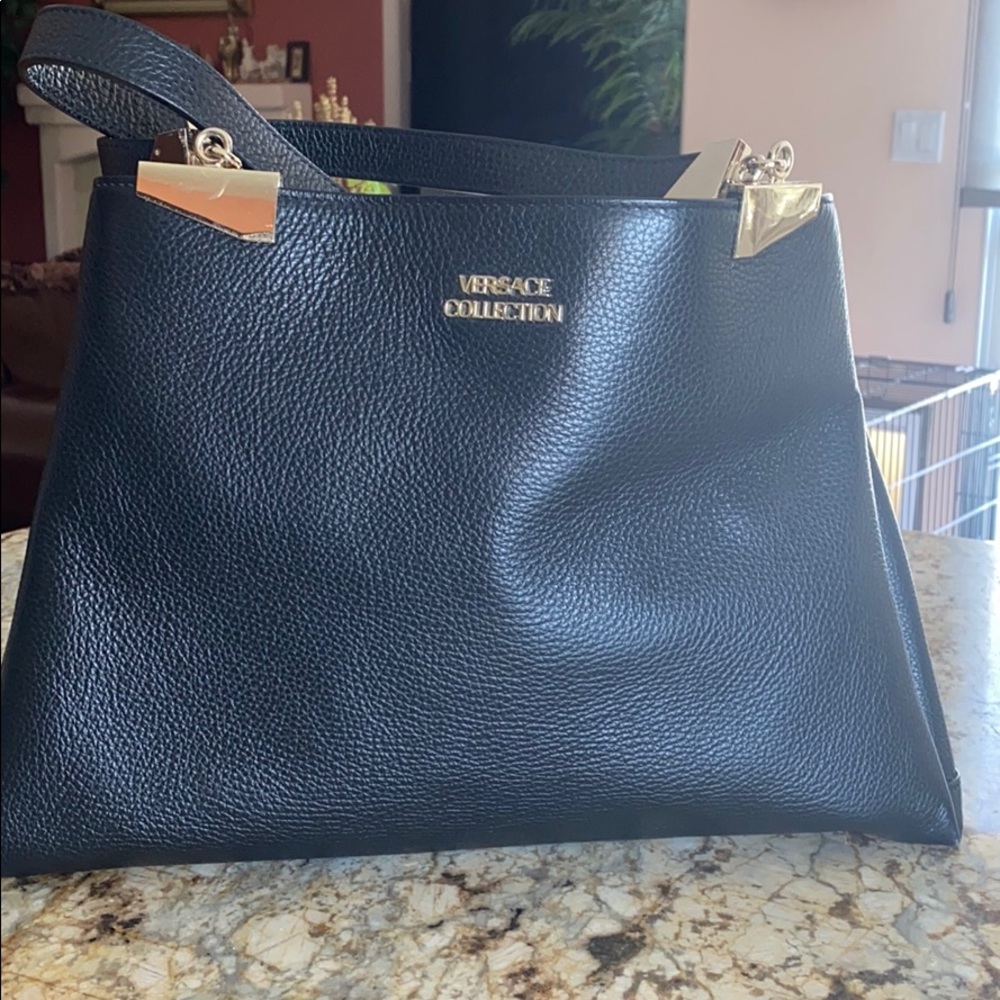 Versace Collection Leather 3-compartment bag